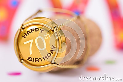 Happy congratulations to the 70th birthday Stock Photo