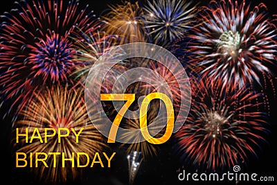 Happy congratulations to the 70th birthday Stock Photo