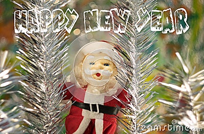 Congratulations to Santa Claus Happy New Year Stock Photo