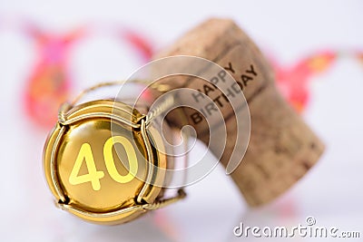 Happy congratulations to the 40th birthday Stock Photo