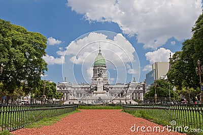 Congress square at Buenos Aires, Argentina Stock Photo