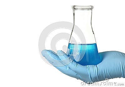 Conic flask Stock Photo