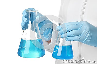 Conic flask Stock Photo