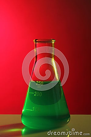 Conic flask Stock Photo