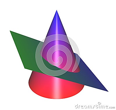 Conic Sections: Ellipse, Small Eccentricity without Grid Stock Photo