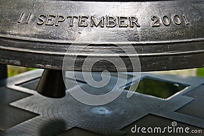 Conmemorative bell for the 9/11 Editorial Stock Photo