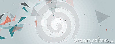 Connect dot and line background. Vector tech abstract technology. Node graphic pattern Vector Illustration