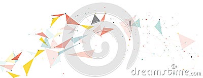 Connect dot and line background. Vector tech abstract technology. Node graphic pattern Vector Illustration