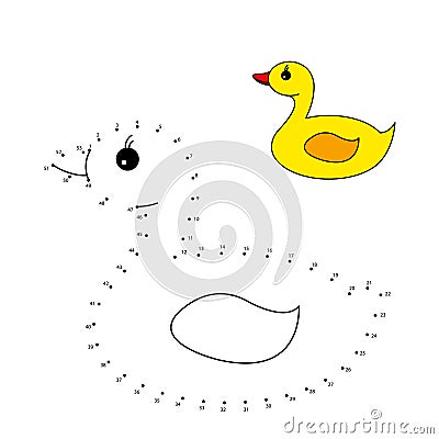 Connect the dot. Dot to dot game for children. Numbers game for kids, Vector. Vector Illustration