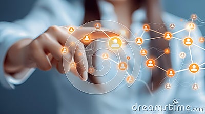 Connect globally with ease through an intuitive app that helps you communicate in realtime using WiFi networks Stock Photo