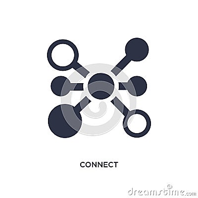 connect icon on white background. Simple element illustration from ethics concept Vector Illustration