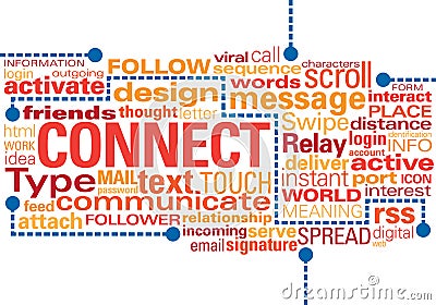 Connect ideas in text Vector Illustration