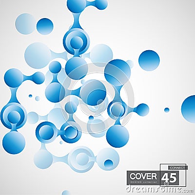 Connect network line. Vector node background. Abstract technology data concept. Vector Illustration