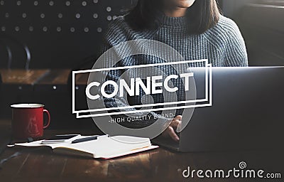 Connect Social Networking Interconnection Communication Concept Stock Photo