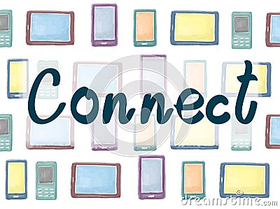Connect Social Networking Interconnection Communication Concept Stock Photo