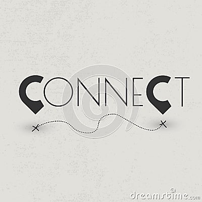 Connect word cncept Vector Illustration