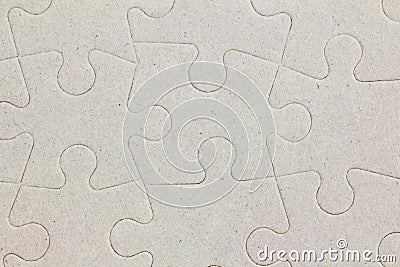 Connected blank jigsaw puzzle pieces as background Stock Photo