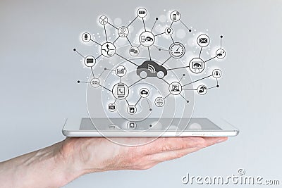 Connected car concept. Stock Photo