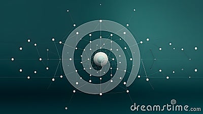 Connected dots and lines. Network connection structure. Futuristic background. Stock Photo