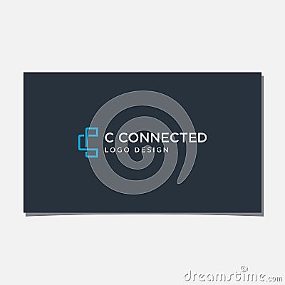 C CONNECTED LOGO Vector Illustration