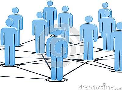 Connected people Stock Photo