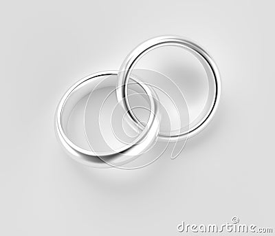  Connected  Silver Rings  Isolated Stock Illustration Image 