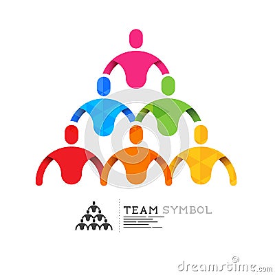 Connected Team symbol Vector Illustration