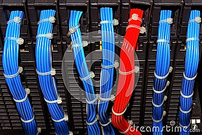 Connected Wires Stock Photo