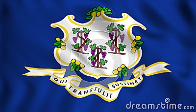 Connecticut flag state US state symbol Stock Photo