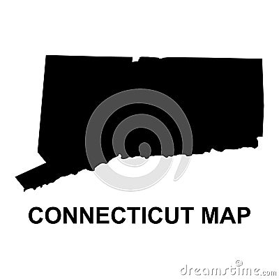 Connecticut map shape, united states of america. Flat concept icon symbol vector illustration Vector Illustration