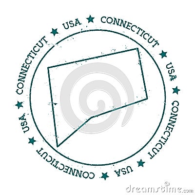 Connecticut vector map. Vector Illustration