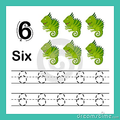 Connecting dot and printable numbers exercise Vector Illustration