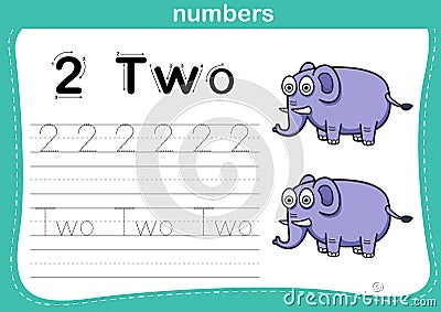 Connecting dot and printable numbers exercise Vector Illustration