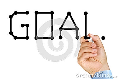 Connecting dots Goal Stock Photo