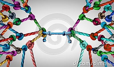 Connecting Teams And Business Link Stock Photo