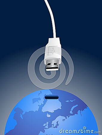 Connecting the world Vector Illustration