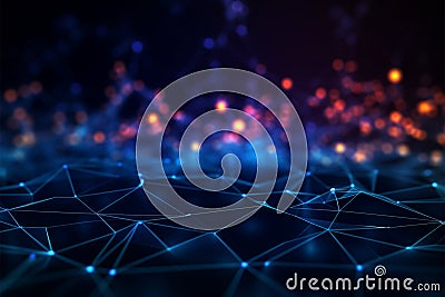 Connection concept in a futuristic gradient canvas, symbolizing techs continuous evolution Stock Photo