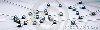 Connection development innovation. Business research target clie Stock Photo