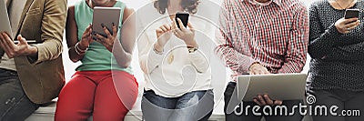 Connection Digital Device Networking Technology Concept Stock Photo