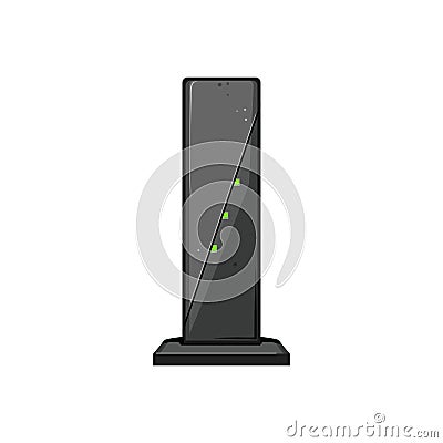 connection dsl modem cartoon vector illustration Vector Illustration