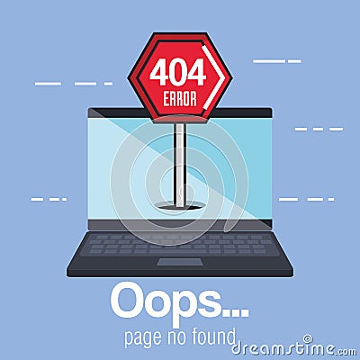 404 connection error icons Cartoon Illustration