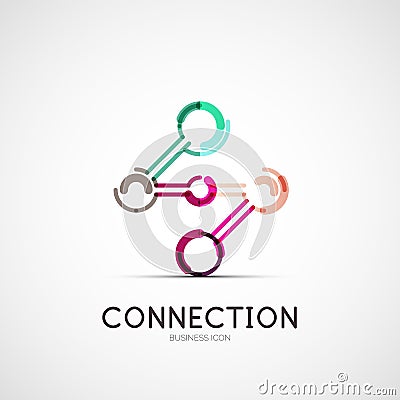 Connection icon company logo, business concept Vector Illustration