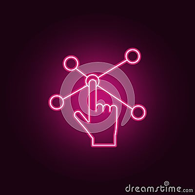 Connection interactive icon. Elements of artifical in neon style icons. Simple icon for websites, web design, mobile app, info Stock Photo