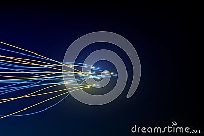 Connection line on fiber optic networking telecommunication concept background Vector Illustration