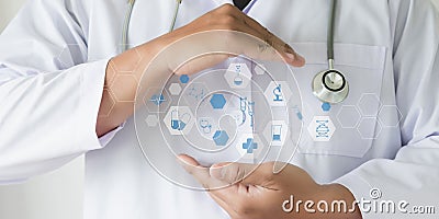 connection Medicine doctor work medical technology or medical n Stock Photo