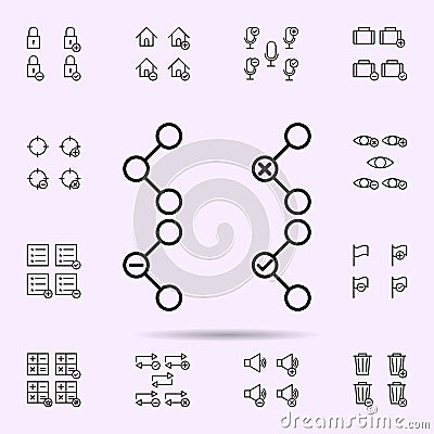 connection, plus, remove, minus sign icon. web icons universal set for web and mobile Stock Photo