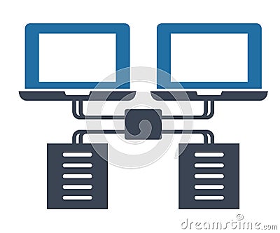 Connection process Glyph Isolated Vector icon which can easily modify or edit Vector Illustration