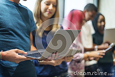 Connection Students Networking Social Internet Concept Stock Photo