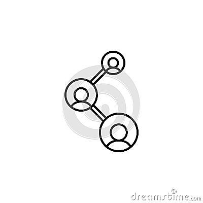 Connection, teamwork icon on white background. Can be used for web, logo, mobile app, UI, UX Vector Illustration