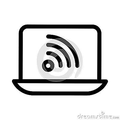 Connection vector thin line icon Vector Illustration